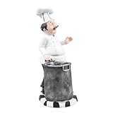 Décoration de cuisine - elle peut se tenir fermement un bureau lisse, statue de décoration de cuisine de chef
