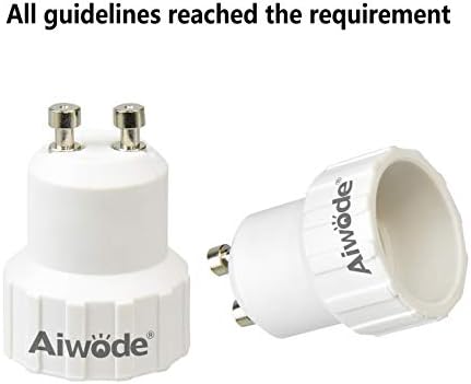 Aiwode GU10 to E14 Adapter,Light Socket Bulb Base Converter GU10 to E14 for Halogen and LED Bulbs,Max Wattage 200W,0~250V,120 Degree Heat Resistant,5 Pack.