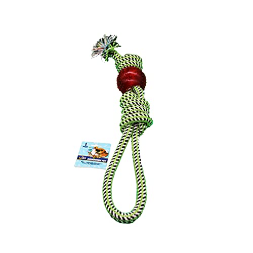 Brinquedo Mordedor Para Cães Pet Corda Bolinha Limpa Dentes