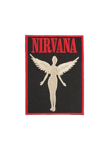 Nirvana - Patch à repasser ANGELIC (Taille unique) (Noir/Rouge)