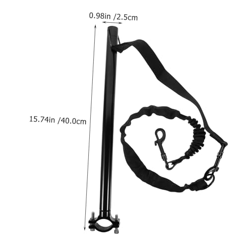 Corde de traction chien noir ultra résistante pour laisse et balade
