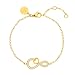 Produktbild Purelei® Infinity Love Armband, Damen Armband aus langlebigem Edelstahl, wasserfestes Armband Damen mit Infinity- und Herzanhänger, 16-19 cm Länge verstellbar (Gold, Edelstahl)