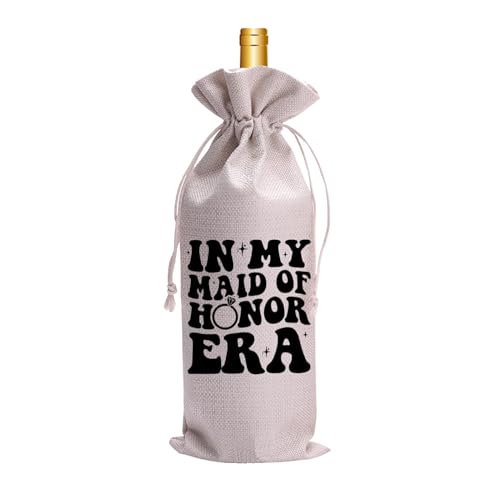 In My Maid Of Honor Era - Bolsa de regalo de compromiso para boda, regalo de compromiso, bolsa de vino para novia/él/ella recién comprometida