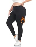COOTRY Plus Size Fleece Lined Leggings for Women Thermal Underwear Long Johns Base Layer Pajama Bottoms Cold...
