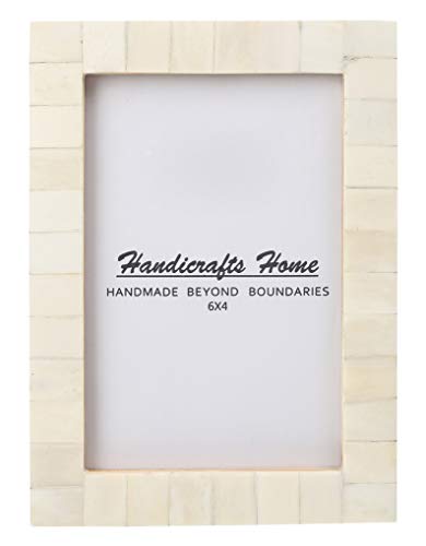 Handicrafts Home Cadres Photo Cadre Photo Vente Usé Chic Bois Vintage Fait À La Main Naturel Os Taille Classique 4x6 12.7x17.8cm - Blanc, 10x15cm Cover