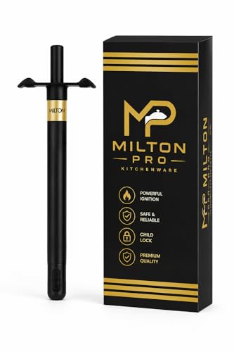 MP Milton PRO Kitchen Gas Lighter, Heavy Duty Stainless Steel Spark Lighter for Gas Stove | Long-Lasting & Easy Grip Ignition Tool with (3 Year Warranty)