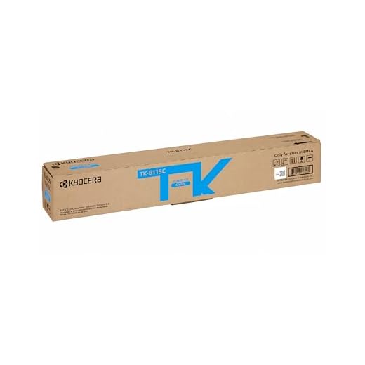 Kyocera TK-8115C Toner Drucker Cyan. Original Tonerkartusche 1T02P3CNL0. Drucker Toner kompatibel für ECOSYS M8124cidn, ECOSYS M8130cidn. Druckertoner für bis zu 6000 Seiten