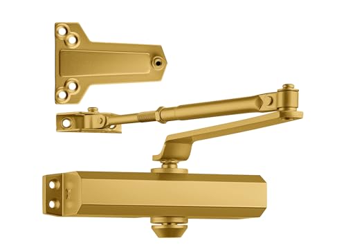 Lawrence Medium Duty Commercial Automatic Door Closer - Surface-Mounted Auto Door Closer for Home, Garage & Light Commercial Door Use - Embassy Series LH535