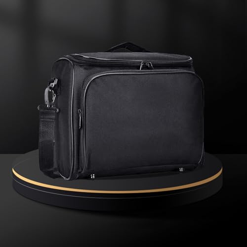 Funda portátil acolchada para proyector de tela Oxford, bolsa de almacenamiento con interior acolchado para transporte seguro, accesorios y viaje, ligera miniatura 5