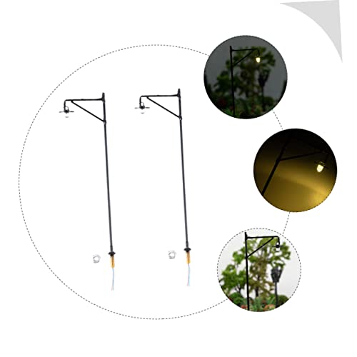 Yardwe 4 Pçs Lanterna De Luz Decoração Em Escala De Paisagem Para Acessórios De Casa Caminho De LED