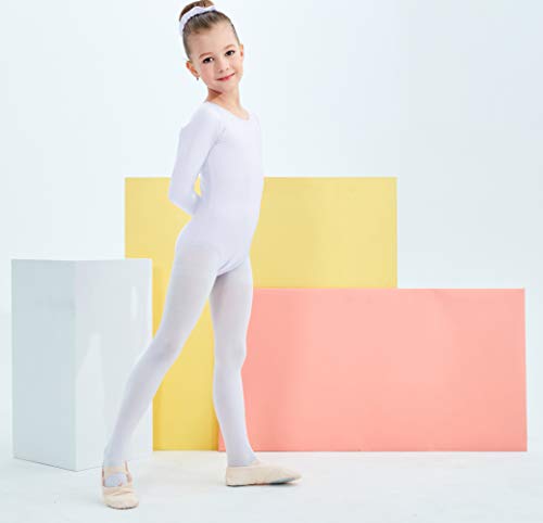 Collant Kepblom infantil clássico de manga comprida para meninas pequenas, ginástica balé dança, Bra