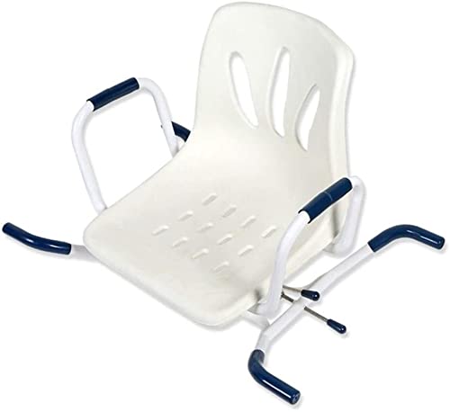 ACUIPP Chaise de Douche Tabouret de Douche Réglage Rotatif de Fond, Adapté Aux Personnes Âgées, Handicapées, Femmes Enceintes, Avec Dossier Et Accoudoir Cover
