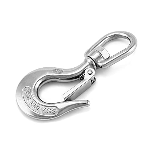 QWORK® Crochet de Levage pivotant en Acier Inoxydable pour le levage en usine, l'ingénierie de la...
