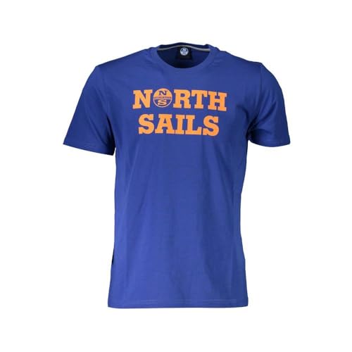 T-shirt chic en coton bleu anti-transpiration pour homme actif à motif imprimé