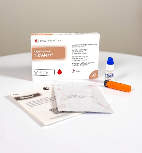 Swiss Point Of Care Tik’Alert Zecken-Schnelltest, 2er Pack - Selbsttest zum frühen Nachweis von Lyme-Borreliose aus infizierten Zeckenstichen, Selbsttest für zu Hause