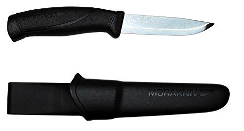 Morakniv Jagdmesser Companion MG, Edelstahl, Robust, Wiederverwendbar, Scheide, Drop Point, Skandinavisch, Schwarz