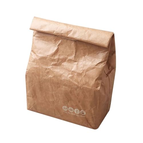 Pineeseatile Bolsa de almuerzo de papel, bolsa de almuerzo reutilizable, contenedor aislante, bolsas transportadoras de comida de Picnic para el trabajo, escuela de Picnic, marrón, 1 ud.
