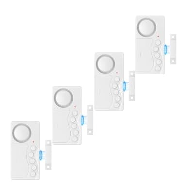 EGIZPY Fridge Door Alarm with Delay, Door Alarms When Opened, 4PK