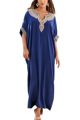 YouKD - Kaftano floreale ricamato in stile...