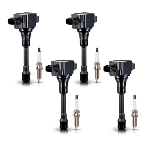 ENA UF549 Ignition Coil Pack and 9029 Double Iridium Spark Plug Compatible with Nissan Altima Versa Sentra Rogue Select Cube Pathfinder 2007 2008 2009 2010 2011 2012 2013 2.5 1.8 1.6 2.0 L4 Set of 4 by ENA - Used condition - US$36.24