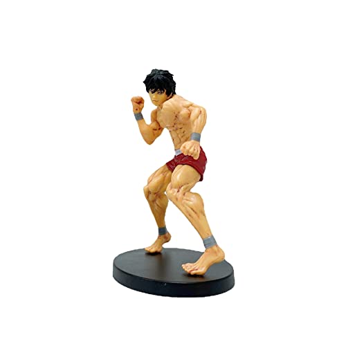 Jilijia Figura de acción Hanma Baki de 15 cm Anime Grappler Baki Figura de acción de PVC para luchar contra la postura, modelo de estatua coleccionable, regalos de cumpleaños para niños y aficionados