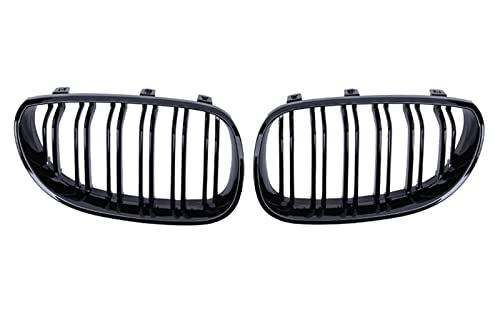 Parrilla de carreras riñón para E60 E61 Serie 5 2003-2009 con rejilla de radiador doble listón