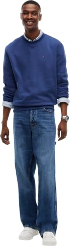 Tommy Jeans Herren TJM Reg S Flag Crew Dm0Dm20741 Pullover Sweatshirt, Blau (Basic Navy), XXL – Ansicht 4