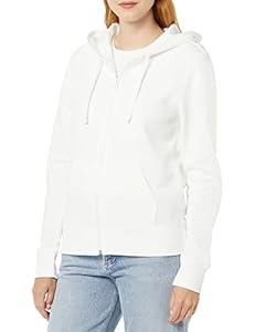 Amazon Essentials Sweat à Capuche zippé en Molleton et Tissu Bouclette pour Femme, Ivoire, Taille M (Disponible en Grande Taille)