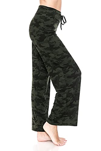 Image of Leggings Depot Women's Wide Leg Drawstring Pajama Pants for Lounge, Sleep