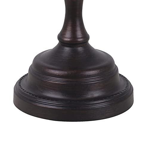 Catalina 21469-000 Traditional Bankers Desk Lamp With Glass Shade, 17.75", Bronze #TOP4