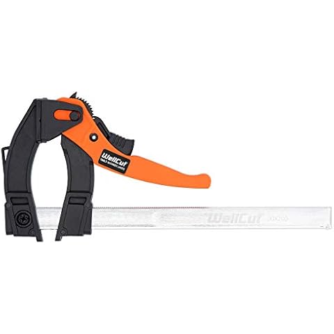 WellCut Lever Bar Clamp, Wood Clamp, Quick Grip Clamp, Work Clamps Trigger Series for Wood Working,90x200 Clamping Force 70 kg Cover