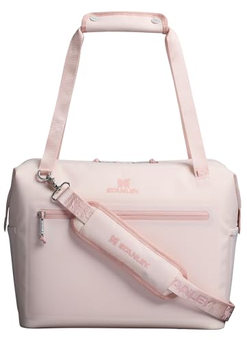 STANLEY All Day Julienne Max Soft Cooler Bag and Lunch Box 20 Quarts | 30 Can Cooler with Handles and Strap | Stays Cold for a Day | Insulated Travel Bag with Zipper | BPA-Free | Rose Quartz