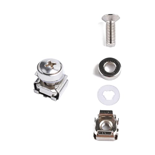 CIYODO 10 peças de parafusos para prateleiras de ferro, armários, porca quadrada Mx e porcas de gaio