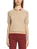 Geripptes Saumbündchen ESPRIT Collection Kurzarmpullover aus Strick