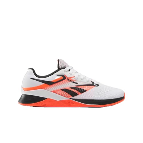 Reebok Scarpe da Cross da Donna Nano X4, Calzature Bianco/Nero/Arancione Flare, 40 EU