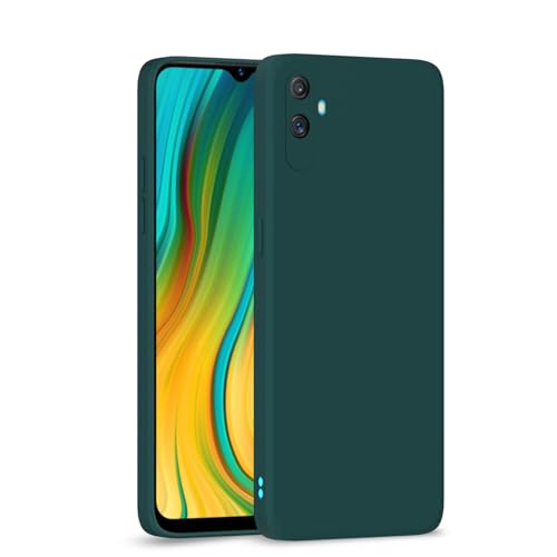 Image of Outlouders Back Cover for Realme C35 | Camera Protection | Durable Soft Matte Silicone Bumper Case (Green)