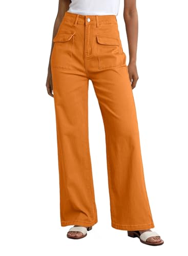 Dokotoo Pants for Women High Waisted Cargo Pants Baggy Jeans 2026 Casual