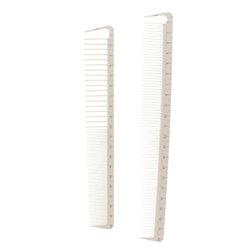 2 Peines Profesionales Blancos para Corte de Pelo miniatura 1