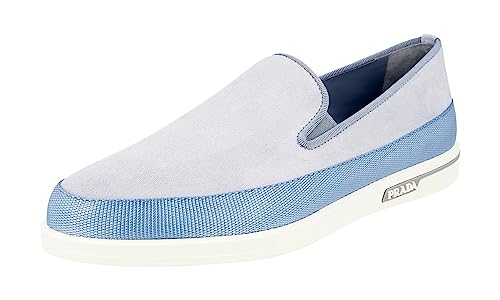 Prada Herren Blau Leder Sneaker 4D3434 054 F0237 44 EU/UK 10