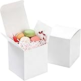 XCXGYCA White Gift Boxes 15 Pack 5x5x5 IN Small Gift Boxes With Lids for Birthday Party, Christmas Holiday, With 15 Thank You Stickers,With 66 FT Ribbon