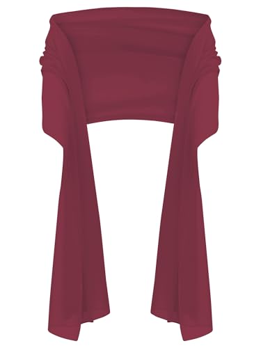 Écharpe en mousseline rouge bordeaux APART Fashion pour femme