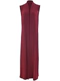 Jacke / Strickjacke für Damen, langärmlig, Maxi, Boyfriend, Übergrößen, Größe 38 – 46 Gr. M, Wine Sleeveless