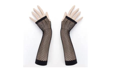 cute100% Moda Red Gruesa Red de Pesca Guantes Elásticos Guantes Largos Atractivos Punk Medio Dedo Guantes de Etiqueta para Clubes Nocturnos Guantes Atractivos Lindos Cover