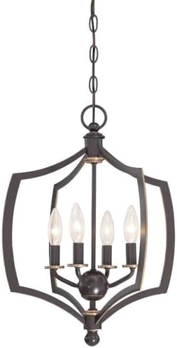 Minka Lavery 4374-579 Middletown - Mini Chandelier 4 Light Downton Bronze/Gold in Transitional Style - 20.25 inches Tall by 16 inches Wide, Downton Bronze/Gold Finish