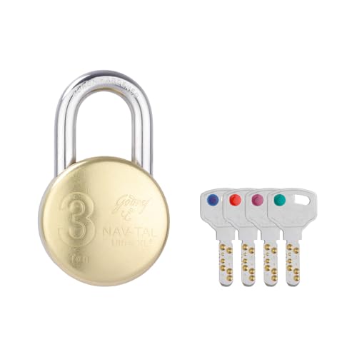 Godrej Locks I Navtal Ultra XL+I 4 Dimple Keys I Padlock for Main...