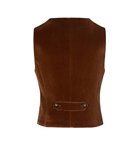 Gilet en polaire femme ajusté et chaud col V à 4 boutons pour fête - 4