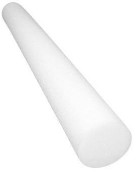 Exervo PE2 Foam Roller 36" x 4" Full Round - Back, Exercise, Therapy - White - Made in USA