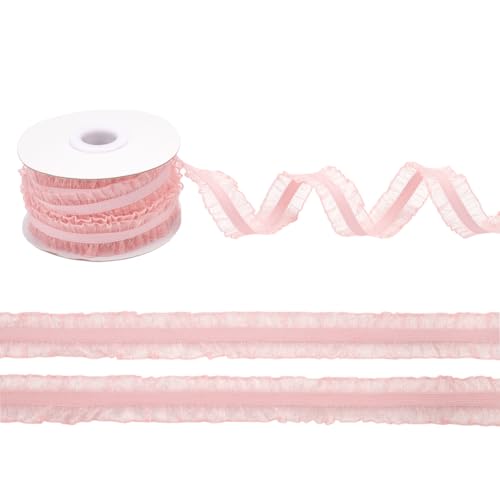 Nastro Di Pizzo Elastico A Doppia Balza FINGERINSPIRE | Colore Azzurro Cielo, Larghezza 20 Mm, Lunghezza 9,14 M | Per Cucito Fai Da Te, Copricapi, Decorazioni