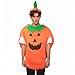 Halloween Pumpkin Costume Set for Family Parent Kids Orange Pumpkin Cosplay Suit Hat School Party Children Clothing Clothes Accessory (Adult Size (For Height 59''-71''))
