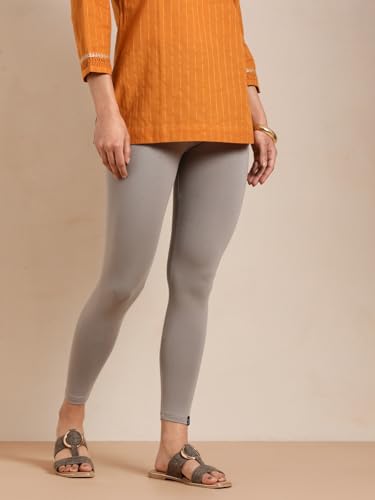 Image of TWIN BIRDS Super Stretchable Cotton Elasthane Fabric Ankle Length Leggings for Women